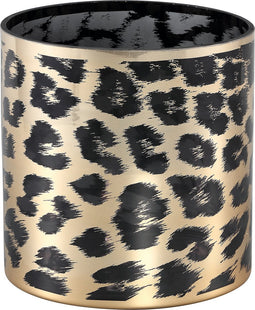 PTMD Desiree Windlicht Cheetah - H20 x Ø20 cm - Glas - Goud
