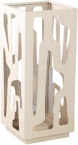 PTMD Dewey Cream Iron Square Stormlight With Glass L