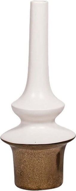 PTMD Diani Vaas - H43 x Ø17 cm - Keramiek - Wit