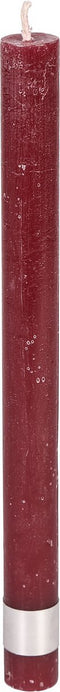 PTMD Diner Kaarsen - H25 x Ø2 cm - Set van 4 - Bordeaux rood