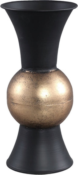 PTMD Dinne Bloempot - 15 x 15 x 32 cm - Ijzer - Goud