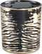 PTMD Djenna Ronde Theelichthouder Zebra - H8 x Ø7 cm - Glas - Goud