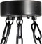 PTMD Docia Black Iron Hanging Lamp Gold Inside