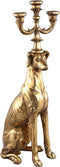 PTMD Dogg Kandelaar - 30 x 22 x 75 cm - Polyresin - Goud - 3 Kaarsen