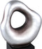 PTMD Dolcey Silver Poly Organic Shaped Statue On Base L