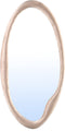 PTMD Don Beige velvet mirror organic oval L