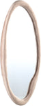 PTMD Don Beige velvet mirror organic oval L