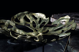 PTMD Dorisa Open Beeld Rond - H12 x Ø50 cm - Aluminium - Goud