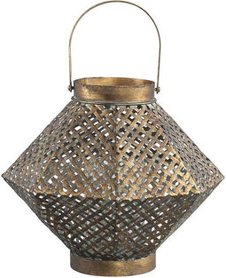 PTMD Dorithy Lantaarn Ufo Vorm - 33 x 33 x 30 cm - Ijzer - Goud