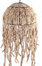PTMD Doritty Natural Hanging Lamp Wood Beaded Round