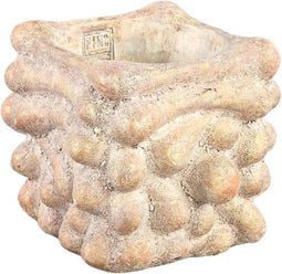 PTMD Drew Cream Cement Pot Square Organic Lines L