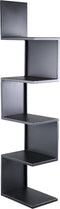PTMD Duane Black Steel Wall Rack Squared Corners