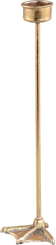 PTMD Dukkie Kandelaar - 10 x 9 x 36 cm - Ijzer - Goud