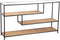 PTMD Dunja Natural Iron Wall Rack With Bamboo Shelves