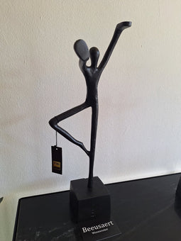 PTMD Eagen Black Casted Alu Statue Kung Fu Man