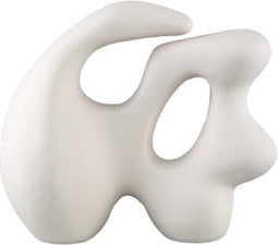 PTMD Eddison Cream Ceramic Matt Glazed Statue Organic