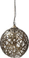 PTMD Edith Brass Iron Hanging Lamp Zigzag Ball
