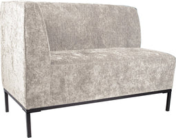 PTMD Eetbank Xania Cream Arm Links Zwart