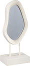 PTMD Eilish White Poly Organic Mirror On Mdf Base High