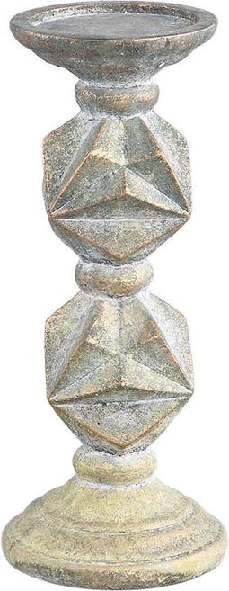 PTMD Eldar Ronde Kandelaar - H28 x Ø12 cm - Cement - Goud