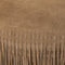 PTMD Eleora Camel Suede Leather Pouf Fringes Round L