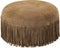PTMD Eleora Camel Suede Leather Pouf Fringes Round L