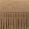 PTMD Eleora Camel Suede Leather Pouf Fringes Round S