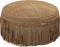 PTMD Eleora Camel Suede Leather Pouf Fringes Round S