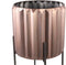 PTMD Eleyza Copper Round Iron Pot On Metal Base L