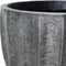 PTMD Eliny Black Brushed Alu Sheet Pot Ribbed Round SV3