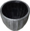PTMD Eliny Black Brushed Alu Sheet Pot Ribbed Round SV3