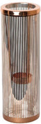 PTMD Ella Copper Glass Striped Tealight Holder L