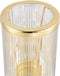 PTMD Ella Gold Glass Striped Tealight Holder L
