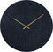 PTMD Emmett Black Iron Round Clock Square Texture L