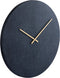PTMD Emmett Black Iron Round Clock Square Texture L