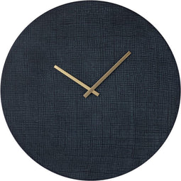PTMD Emmett Black Iron Round Clock Square Texture S
