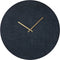 PTMD Emmett Black Iron Round Clock Square Texture S