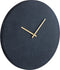 PTMD Emmett Black Iron Round Clock Square Texture S