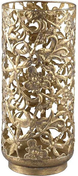 PTMD Emy Rond Windlicht - 19,5 x 15 x 58 cm - Ijzer - Goud