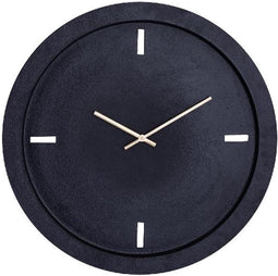 PTMD Endor Black Alu Clock With Cutout Dashes Round
