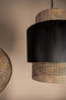 PTMD Erdila Black Bamboo Hanglamp Double Layer Round