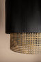 PTMD Erdila Black Bamboo Hanglamp Double Layer Round