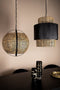 PTMD Erdila Black Bamboo Hanglamp Double Layer Round