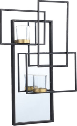 PTMD Erico Spiegel - 37 x 9 x 54 cm - Metaal - Zwart