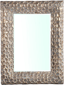 PTMD Ertas Gold Iron Mirror With Pattern Rectangle