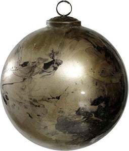 PTMD Esmee Kerstbal Vlam - H15 x Ø15 cm - Glas - Brons/goud