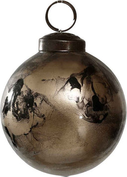 PTMD Esmee Kerstbal Vlam - H7 x Ø7 cm - Glas - Brons/goud