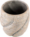 PTMD Evanthia Taupe Cement Pot Swirl Round L