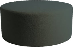 PTMD Evie Teddy Green round pouf