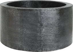 PTMD Eviee Black Brushed Alu Sheet Pot Round SV2